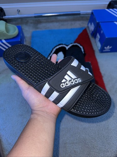 Adidas Adissage Scivoli Uomo Nero Bianco Nuvola Taglia 13