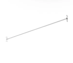 New 66" Chrome Straight Solid Brass Shower Curtain Rod by Signature Hardware - Bild 1 von 3