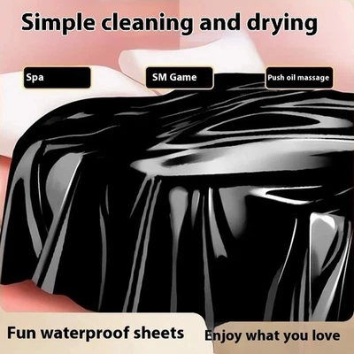 Sábanas planas de PVC real impermeables para adultos cubierta de cama para juegos de pareja cubierta de SPA Foto 1 de 4