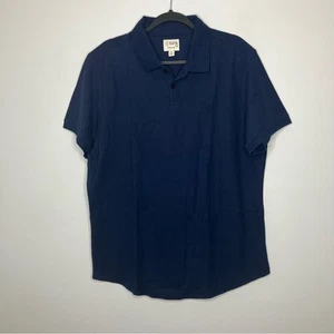 NWOT CUTS CLOTHING Polo Curved Hem Navy Blue XXL - Picture 1 of 4