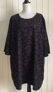 SEASALT - Black & Pink Needlecord Port Gaverne Tunic - Size UK 24 - Picture 1 of 12