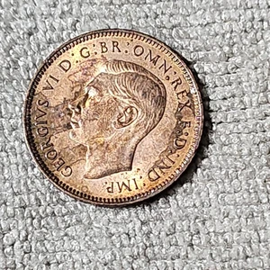 1944 UK Great Britain George VI 1 Farthing - Picture 1 of 2