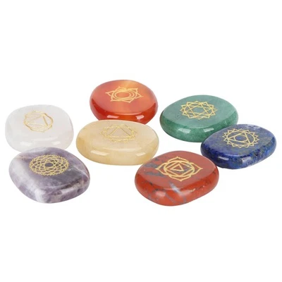 Chakra -Steine Set Kristallsteine Mit Case 7PCS Heilungskristallen Für - Bild 1 von 4