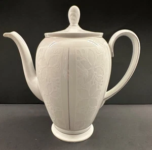 Rosenthal Kaffee/Teekanne Weiß Samt Platin Vintage Kostenloser Versand - Bild 1 von 10
