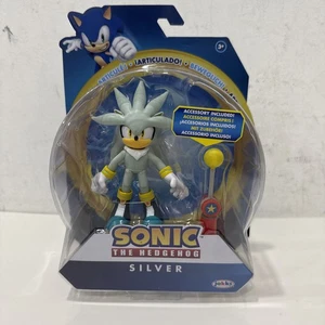 Sonic The Hedgehog Silver 4" Inch Action Figure Jakks Pacific 2024 NEW - Picture 1 of 2
