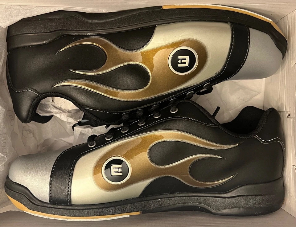 Zapatos de boliche Etonic Perfect Slide talla 10 para hombre con llama brillan en la oscuridad nuevos en caja Foto 1 de 4