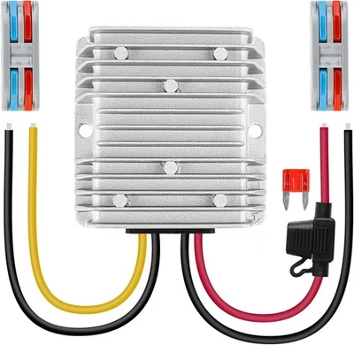 Conversor DC 12V Step Up to 24V 10A 240W DC Boost com fusível regulador à prova d'água - Imagem 1 de 4