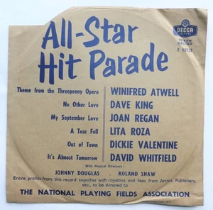 All Star Hit Parade 10"LP Decca F10752 VG/VG 1950er 10 Zoll LP, mit Dave King... - Bild 1 von 8