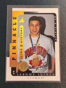 1996-97 Pinnacle Be A Player Link To History Refractor Jarome Iginla RARE! - Picture 1 of 2