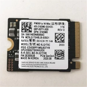 Samsung PM991A 1 TB PCIe NVMe 2230 M.2 30 mm 1 TB SSD Unidad de estado sólido Tarjeta CF - Imagen 1 de 3