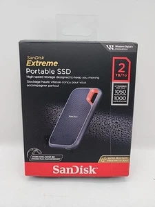 SanDisk Extreme 2TB tragbare externe SSD - Schwarz OPEN BOX - Bild 1 von 3