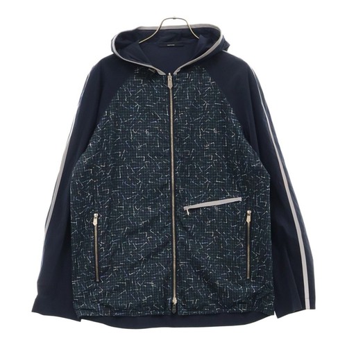 HERMÈS Giacca reversibile Hermes tutto modello zip cappuccio blu navy usata 9d426aabd2ec228ce32