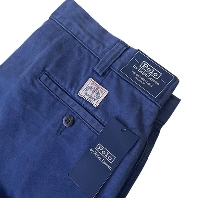 Pantalones Cortos Chinos Polo Ralph Lauren Calce Relajado Salinger Azul Marino Claro Talla 32 $148 Foto 1 de 4