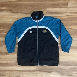 Jacksonville Jaguars 1990’s Jacket Men Large Starter Pro Line Windbreaker Hooded - Picture 1 of 19