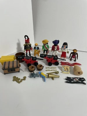 PLAYMOBIL PIRATES Ship Chimpanzee MonkeyBlue Parrot Figure Lot Accessories 3053 - Image 1 of 4