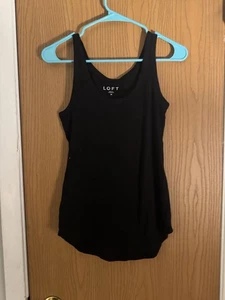 Loft Women's Black Sleeveless Stretchy Lightweight Top Size M - Picture 1 of 4