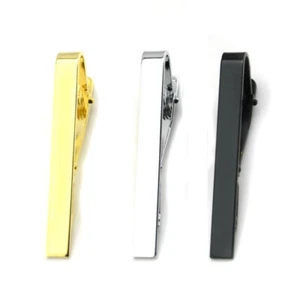 Men Metal Necktie Clasp Formal Wedding Party Solid Stainless Steel Tie Clip  - Picture 1 of 4