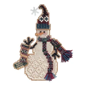 Stocking Snow Charmer Beaded Christmas Ornament Kit Mill Hill 2001 - Picture 1 of 3