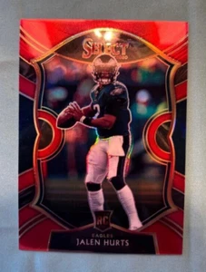 2020 Panini Select Jalen Hurts Red Prizm #50 #24/99 & RAZOR SHARP!! SB MVP!! - Bild 1 von 2