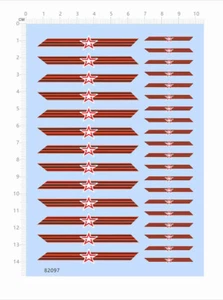 1/35 1/72 CCCP Rusia 30 mm 60 mm insignia militar marca estrella tobogán acuático calcomanía - Imagen 1 de 1