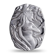 Art Nouveau Woman Flowing Hair 10 oz .9999 silver High Relief Art Bar Sexy Woman