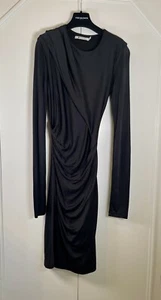 Luxury Designer T Alexander Wang Black Mini Dress Size S /4/6 UK - Picture 1 of 12