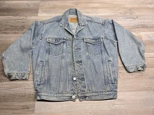 Gap Kids Denim Trucker Jacket Best Basics Youth Size L Light Stonewash Button Up - Picture 1 of 8