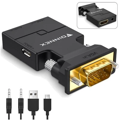 VGA HDMI Adapter, VGA zu HDMI Konverter, VGA Audiowandler - Bild 1 von 2
