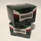 2 X Proraso Shaving soap Jar Eucalyptus & Menthol 150ml Lot