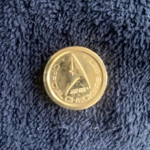 1 Rare Franklin Mint ~ 24k Plated Gold Star Trek Checker - Picture 1 of 2