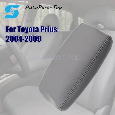 Cubierta de reposabrazos con tapa de consola de cuero para Toyota Prius 2004 2005 2006 2007 2008 2009 Foto 1 de 4