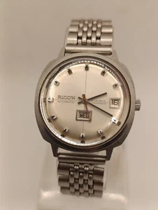 AUTHENTIC RICOH AUTOMATIC 21 JEWELS RARE RETRO MEN'S 6 HOUR FULL DAY WATCH - Picture 1 of 12