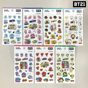 BTS BT21 Official Authentic Goods Clear Sticker Ver2 7SET by Kumhong Fancy - Imagen 1 de 8