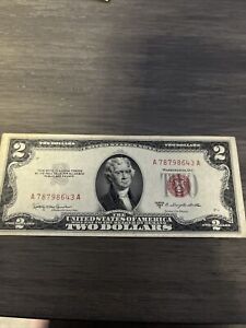 Red seal two dollar bill series 1953 C