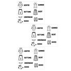  3 Pcs Kleidungsetiketten Kleidungsorganisationsaufkleber Fr Kind Schublade