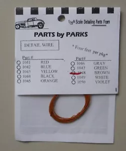 BROWN 4 FT DETAIL PLUG WIRE 1:24 1:25 PART BY PARKS CAR MODEL ACCESSORY 1048 - Picture 1 of 1