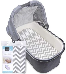 Kushies Baby Fitted Bassinet Sheets - 30” x 18” x 2” Bassinet Mattress Mini C... - Picture 1 of 7