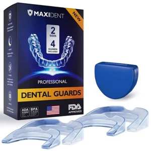 Mouth Guard 2 Sizes, Pack of 4 for Teeth Grinding Clenching Bruxism Sport - Picture 1 of 7