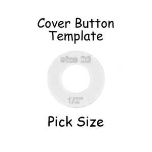 Cover Covered Button Template - Clear Plastic Acrylic Circle - PICK SIZE - Picture 1 of 9
