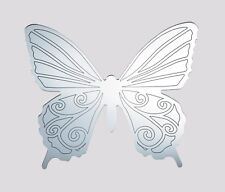Engraved Butterfly Acrylic Wall Mounted Shatterproof Mirror Bedroom