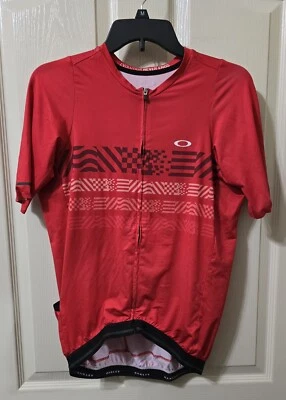 Camiseta deportiva Oakley Icon MTB para hombre M roja ajuste central manga corta cremallera ciclismo Foto 1 de 3