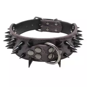 Large Spiked Tyson Leather Dog Collar - Bild 1 von 2