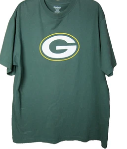 Vintage Reebok Green Bay Packers T-Shirt ~ Men's Large Short Sleeve 100% Cotton - Picture 1 of 8
