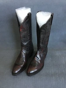 *MEN'S J. B. DILLON GOAT SKIN COWBOY BOOTS jb9161 IN EUC! Blackberry SZ 8.5 D - Picture 1 of 8
