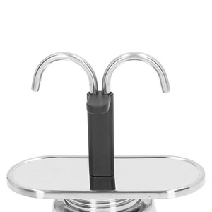 Moka Pot 100ml Dual Pipe Stainless Steel Nonslip Thickened Strainer Mocha Pot BS