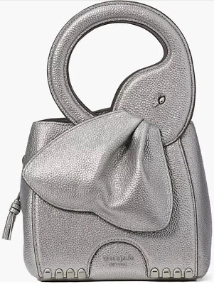 Kate Spade Ellie металлический кожаный ручки сумка с Ярлыками слон нетронутый - Изображение 1 из 4