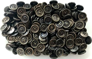 Buttons 15mm 18mm 20mm 23mm 25mm Antique Aged Brass Metal 4 Hole L49 49A L50-B - Picture 1 of 24