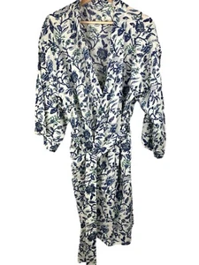 HANDMADE for Bride Organic Cotton Block Printed Summer Bathrobe Kimono, One Size - Picture 1 of 7