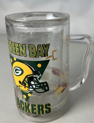 NFL Green Bay Packers 16oz Freezer Mug Floating Goalposts Footballs Helmets Logo Cover