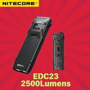 NITECORE EDC23 SABER Ultra Delgado UHi EDC Linterna LED Plana Batería Antorcha Luz - Imagen 1 de 16